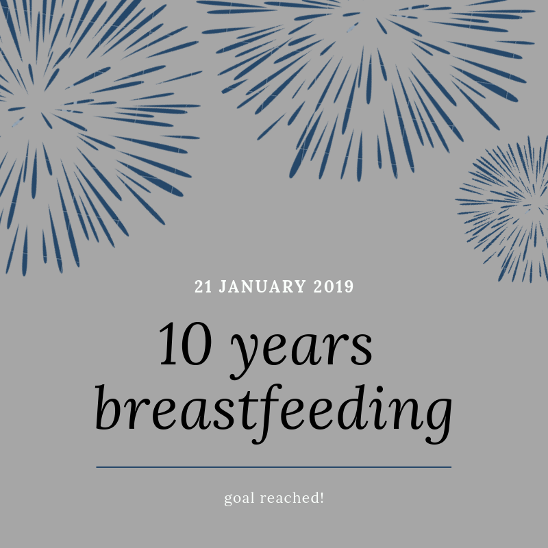 I'm celebrating 10 years of breastfeeding